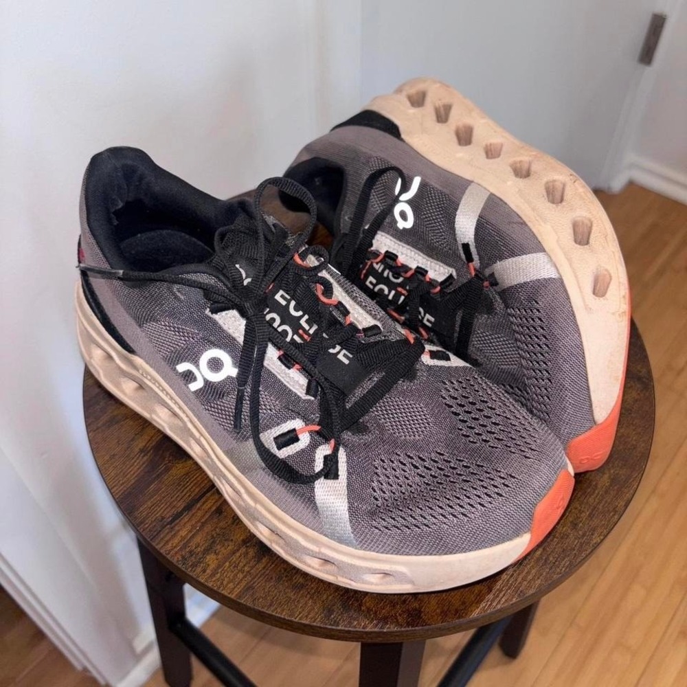 On Running Cloudventure Trail Running Shoes Gray Orange Women US 9